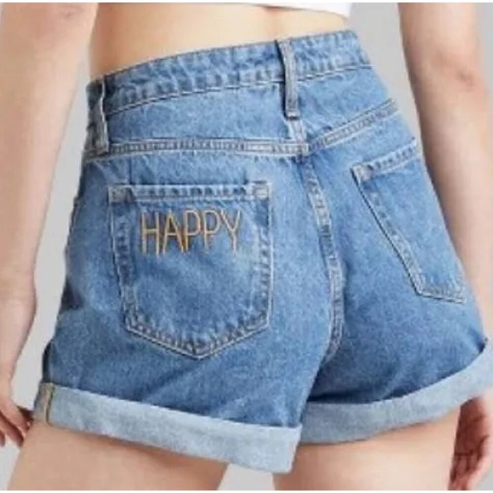 Wild Fable Embroidered Happy Shorts Size 6